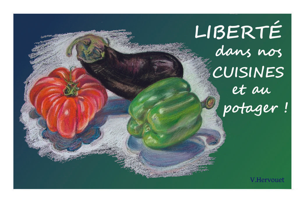 3 autocollants "Liberté dans nos cuisines et au potager ! "