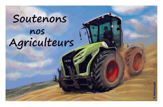 3 autocollants "Soutenons nos Agriculteurs"